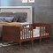 Rubber Wood 2-in-1 Convertible Kids Bed with Guardrails and Chairs